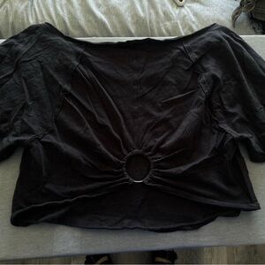 WE THE FREE black crop top